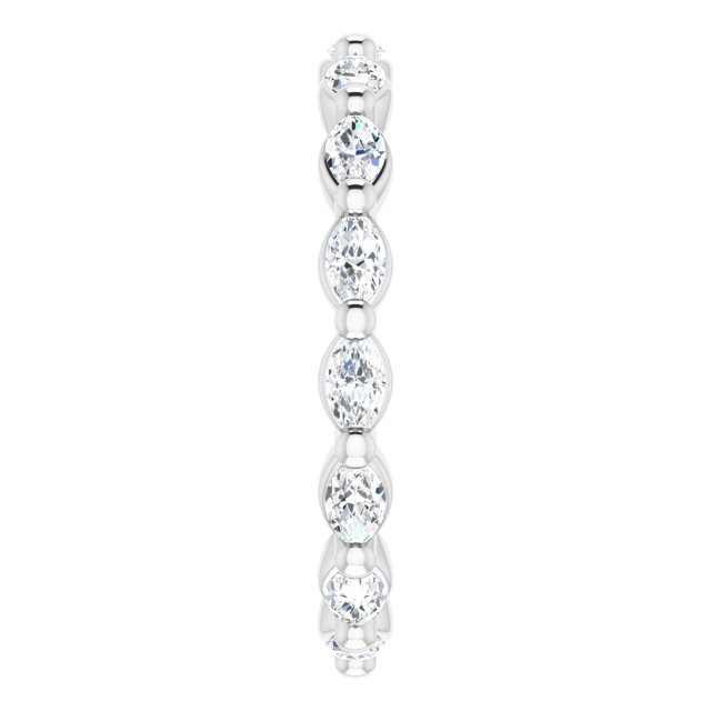 Platinum Marquise Natural Diamond Eternity Band – 3.5x2 mm Stones - view 4