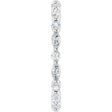 Platinum Marquise Natural Diamond Multi-Shape Shared-Prong Eternity Band – 3.5x1.75 mm Stones - view 4