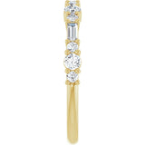 14K Gold Round Lab-Grown Diamond Anniversary Band – 1/2 CTW - Yellow Gold - view 4