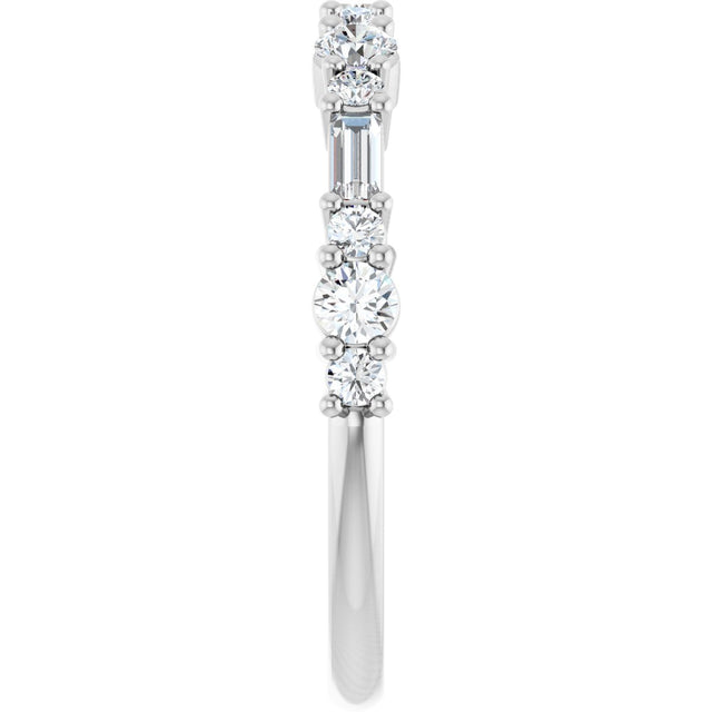 Platinum Round Lab-Grown Diamond Anniversary Band – 1/2 CTW - view 4