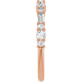 14K Gold Round Lab-Grown Diamond Anniversary Band – 1/2 CTW - Rose Gold - view 4