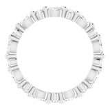 Platinum Marquise Natural Diamond Multi-Shape Shared-Prong Eternity Band – 3.5x1.75 mm Stones - view 2
