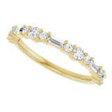 14K Gold Round Lab-Grown Diamond Anniversary Band – 1/2 CTW - Yellow Gold - view 5
