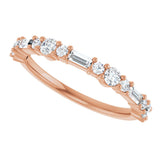 14K Gold Round Lab-Grown Diamond Anniversary Band – 1/2 CTW - Rose Gold - view 5