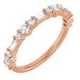 14K Gold Round Natural Diamond Anniversary Band – 3/8 CTW - Rose Gold