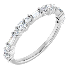 Platinum Round Lab-Grown Diamond Anniversary Band – 1/2 CTW