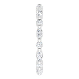 Platinum Marquise Natural Diamond Multi-Shape Shared-Prong Eternity Band – 3.5x1.75 mm Stones - view 4