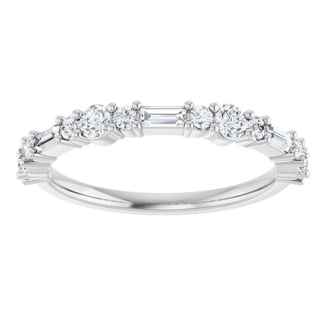 Platinum Round Lab-Grown Diamond Anniversary Band – 1/2 CTW - view 3