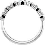 Platinum Straight Baguette Lab-Grown Diamond Scattered Baguette Anniversary Band – 2.5x1.5 mm Stones - view 2