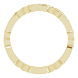 14K Gold Round Natural Diamond Celtic-Inspired Eternity Band – 1.5 mm Stones - Yellow Gold - view 2