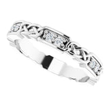 Platinum Round Natural Diamond Celtic-Inspired Eternity Band – 1.5 mm Stones - view 5
