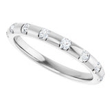 Platinum Round Natural Diamond Channel-Set Anniversary Band – 1/4 CTW - view 5