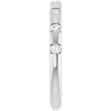 Platinum Round Natural Diamond Channel-Set Anniversary Band – 1/4 CTW - view 4