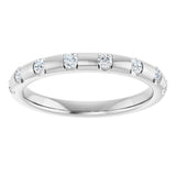 Platinum Round Natural Diamond Channel-Set Anniversary Band – 1/4 CTW - view 3
