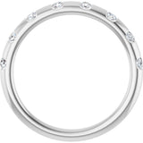 Platinum Round Natural Diamond Channel-Set Anniversary Band – 1/4 CTW - view 2