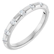 Platinum Round Natural Diamond Channel-Set Anniversary Band – 1/4 CTW