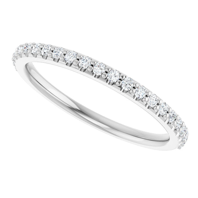 14K Gold Natural Diamond Accented Band – 1/5 CTW - White Gold - view 5