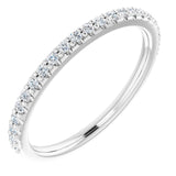 Platinum Natural Diamond Accented Band – 1/5 CTW
