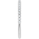 14K Gold Natural Diamond Accented Band – 1/5 CTW - White Gold - view 4