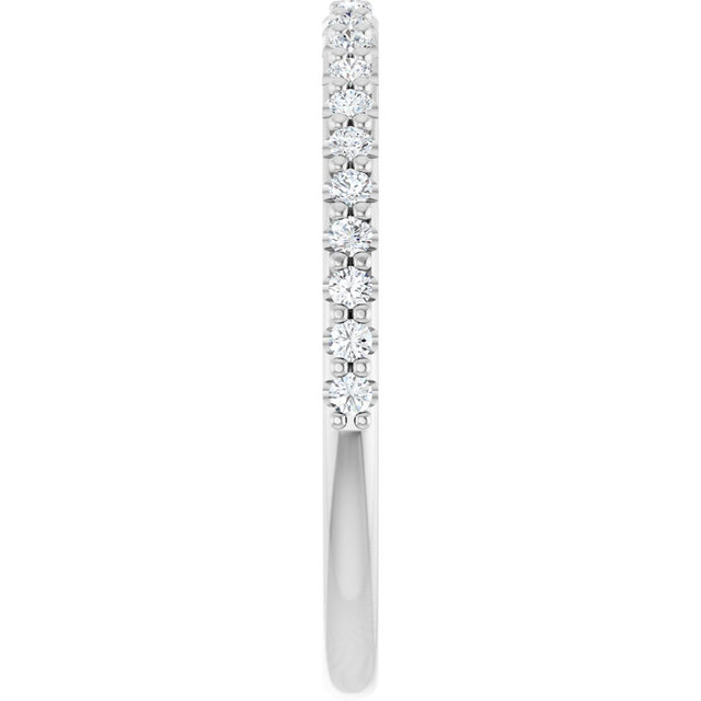 14K Gold Natural Diamond Accented Band – 1/5 CTW - White Gold - view 4