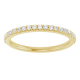 14K Gold Natural Diamond Accented Band – 1/5 CTW - Yellow Gold - view 3