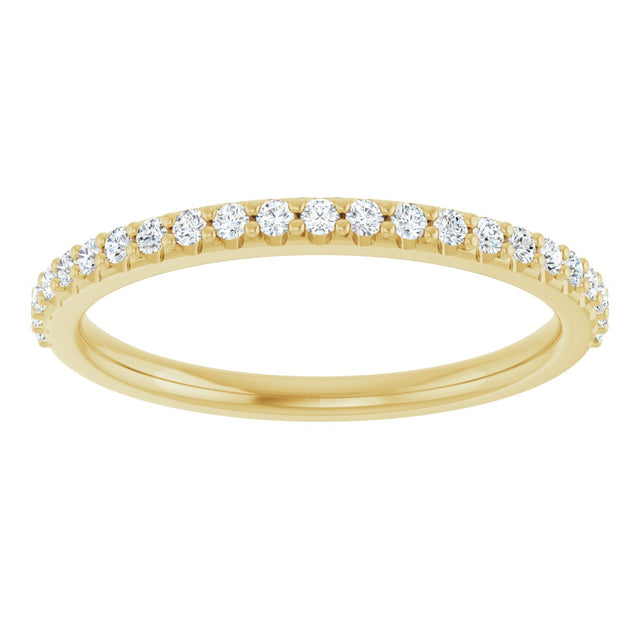 14K Gold Natural Diamond Accented Band – 1/5 CTW - Yellow Gold - view 3