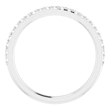 Platinum Natural Diamond Accented Band – 1/5 CTW - view 2