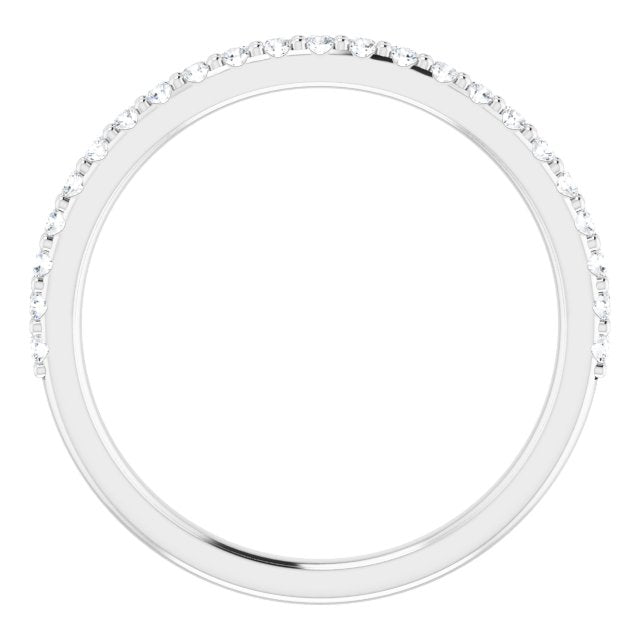 Platinum Natural Diamond Accented Band – 1/5 CTW - view 2
