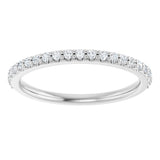 14K Gold Natural Diamond Accented Band – 1/5 CTW - White Gold - view 3