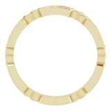 14K Gold Round Natural Diamond Celtic-Inspired Eternity Band – 1.5 mm Stones - Yellow Gold - view 2