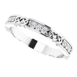Platinum Round Natural Diamond Celtic-Inspired Eternity Band – 1.5 mm Stones - view 5