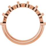 14K Gold Round Lab-Grown Diamond Bar Channel-Set Anniversary Band – 4 mm Stones - Rose Gold - view 3