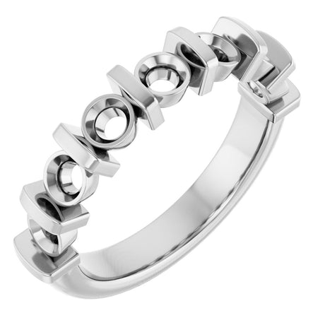 Platinum Round Lab-Grown Diamond Bar Channel-Set Anniversary Band – 4 mm Stones
