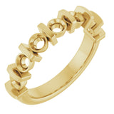 14K Gold Round Lab-Grown Diamond Bar Channel-Set Anniversary Band – 4 mm Stones - Yellow Gold