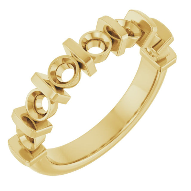14K Gold Round Lab-Grown Diamond Bar Channel-Set Anniversary Band – 4 mm Stones - Yellow Gold