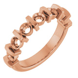 14K Gold Round Lab-Grown Diamond Bar Channel-Set Anniversary Band – 4 mm Stones - Rose Gold