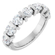 Platinum Round Natural Diamond Bar Channel-Set Anniversary Band – 4 mm Stones