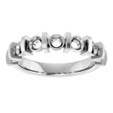 Platinum Round Lab-Grown Diamond Bar Channel-Set Anniversary Band – 4 mm Stones - view 5