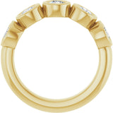 10K Gold Round Lab-Grown Diamond Bezel-Set Anniversary Band – 1–1 1/3 CTW - Yellow Gold - view 2