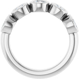 14K Gold Round Lab-Grown Diamond Bezel-Set Anniversary Band – 1–1 1/3 CTW - White Gold - view 2