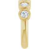 10K Gold Round Lab-Grown Diamond Bezel-Set Anniversary Band – 1–1 1/3 CTW - Yellow Gold - view 4