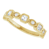 14K Gold Asscher Natural Diamond Anniversary Band – 3/8–9/10 CTW - Yellow Gold - view 5