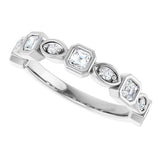Platinum Asscher Natural Diamond Anniversary Band – 3/8–9/10 CTW - view 5