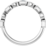Platinum Asscher Natural Diamond Anniversary Band – 3/8–9/10 CTW - view 2