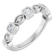 Platinum Asscher Natural Diamond Anniversary Band – 3/8–9/10 CTW
