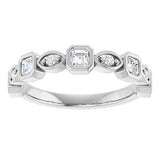 Platinum Asscher Natural Diamond Anniversary Band – 3/8–9/10 CTW - view 3