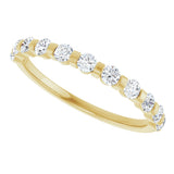 14K Gold Round Lab-Grown Diamond Bar Channel-Set Anniversary Band – 1/4–3/4 CTW - Yellow Gold - view 5
