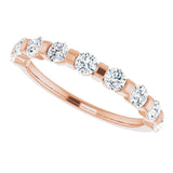 10K Gold Round Natural Diamond Bar Channel-Set Anniversary Band – 1/5–5/8 CTW (Style 123675) - Rose Gold - view 5
