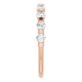 10K Gold Round Natural Diamond Bar Channel-Set Anniversary Band – 1/5–5/8 CTW (Style 123675) - Rose Gold - view 4