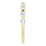 10K Gold Round Natural Diamond Bar Channel-Set Anniversary Band – 1/5–5/8 CTW (Style 123675) - Yellow Gold - view 4